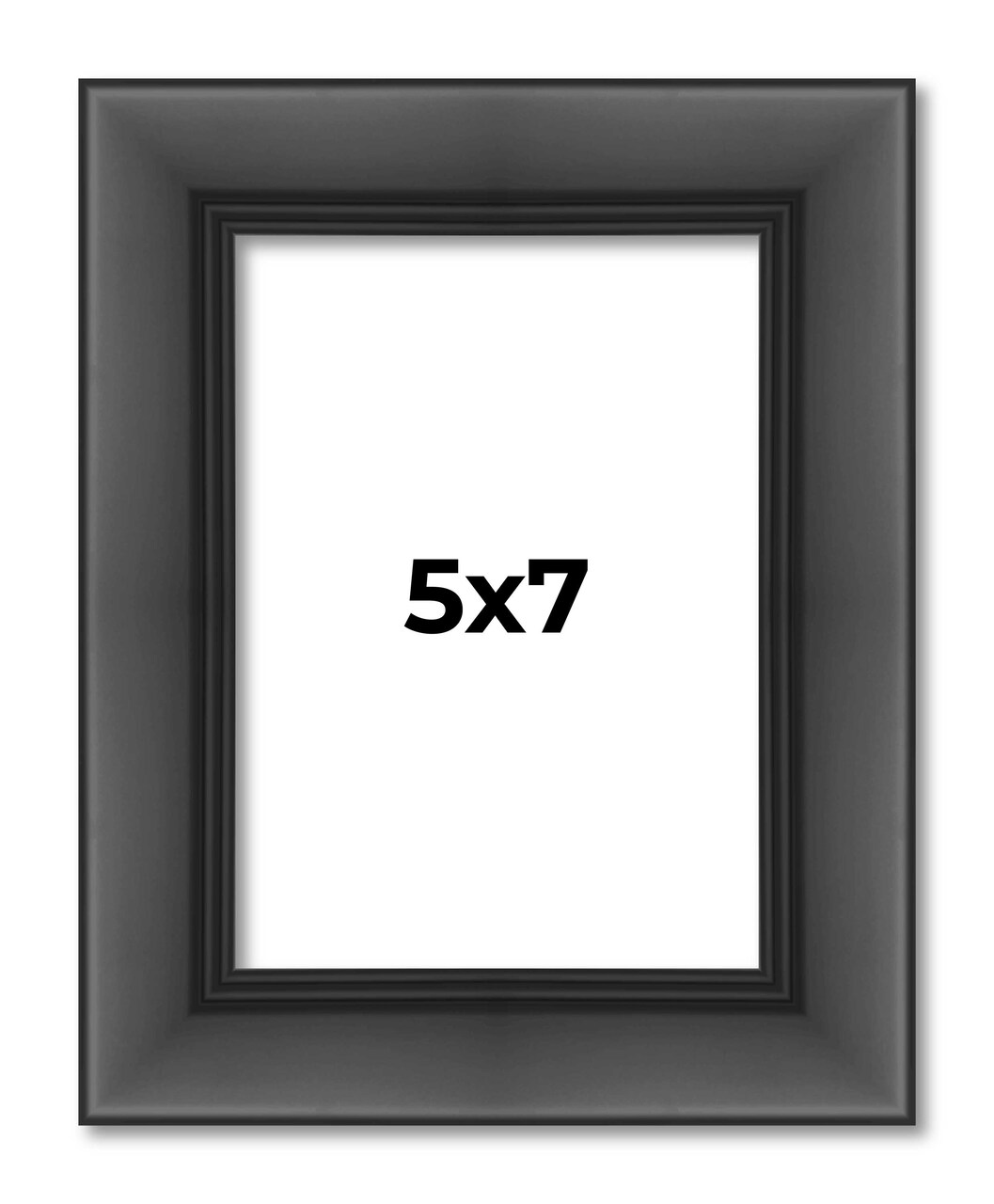 Photo Size Refined Black Picture Frame - UV Acrylic, Foam Board Backing, Hanging Hardware